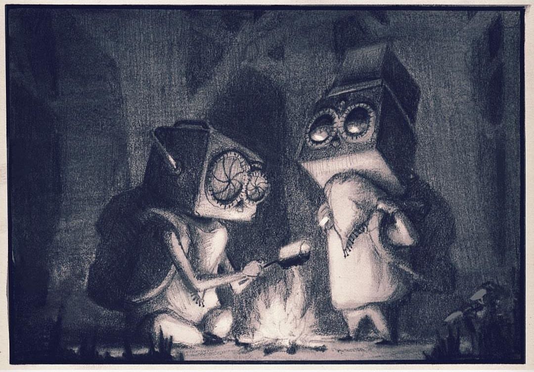 Illustration, campfire