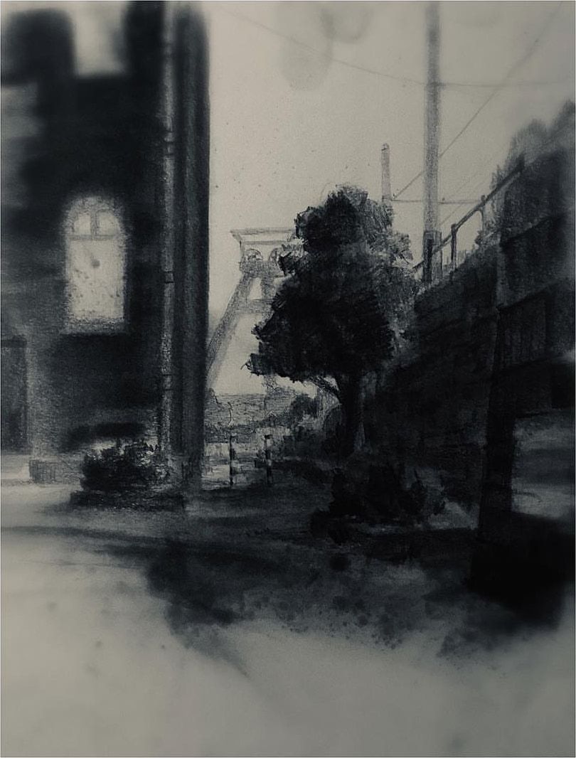 Illustration, pithead