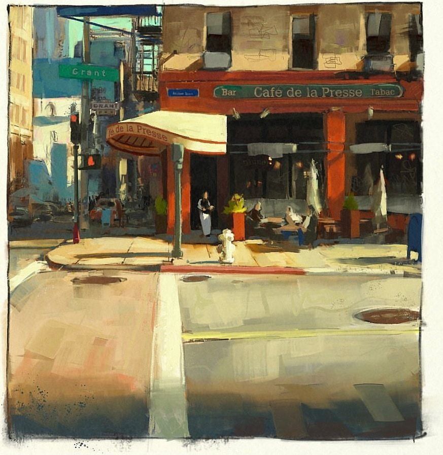 Illustration, cafe